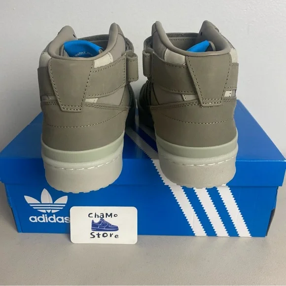 Adidas Forum Mid Clay/Dark Gray/Sesame Unisex Shoes Sneakers Men Sz - Picture 4 of 13